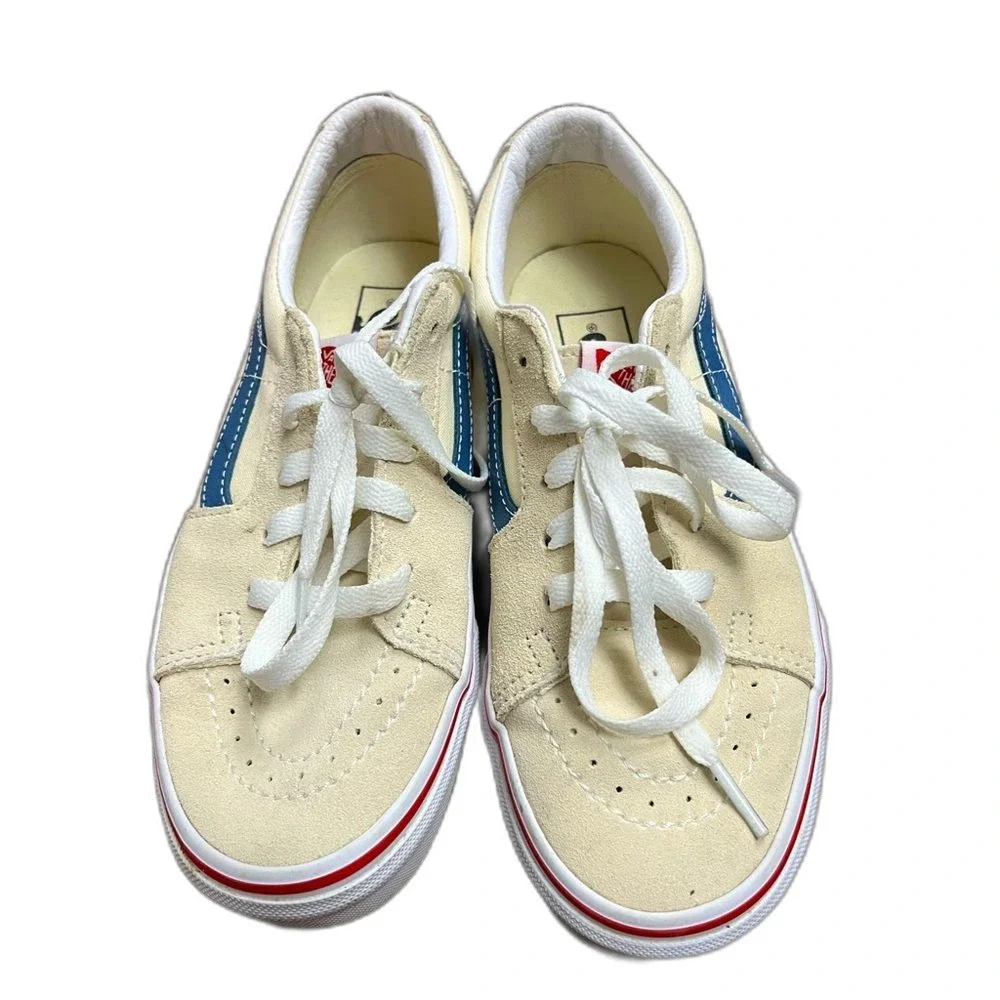 Vans Ivory Suede Sk8-Lo Flat Bottom Sneaker Size 7